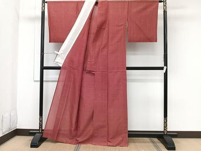 平和屋着物＊夏物　小紋　紗　霞文　正絹　逸品　CABN7011xi