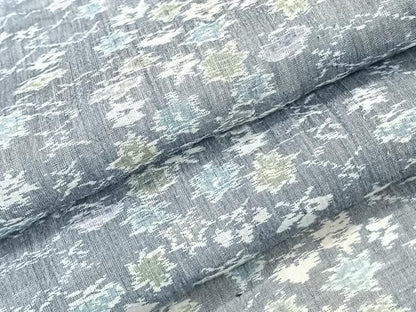 平和屋着物＊夏物　本場小千谷縮　舞花文　麻　逸品　CABN7034xi