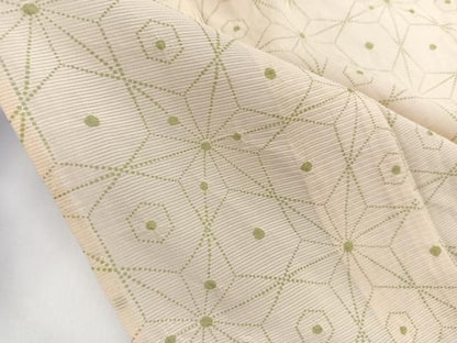 平和屋着物＊夏物　小紋　絽　絞り　麻の葉亀甲文　正絹　逸品　CABN7037xi