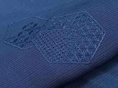 平和屋着物＊夏物　中国三大刺繍　スワトウ刺繍　総刺繍　無地絵羽　訪問着　絽　亀甲花文様　杜若色　正絹　逸品　CABN7142xi