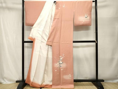 平和屋着物■訪問着　草花文　暈し染め　正絹　逸品　CABN7301ev
