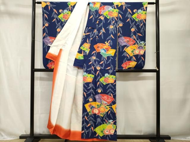 平和屋着物■豪華振袖　地紙重ね枝垂れ花文　正絹　逸品　CABN7303ev