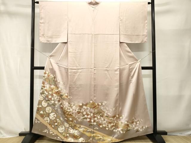 平和屋着物■豪華色留袖　天井扇面飛鶴枝花文　暈し染め　金彩　正絹　逸品　CABN7311ev