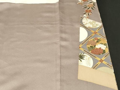 平和屋着物■豪華色留袖　天井扇面飛鶴枝花文　暈し染め　金彩　正絹　逸品　CABN7311ev