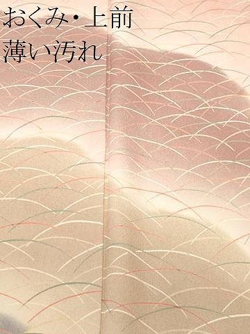平和屋着物■訪問着　芝草文　暈し染め　正絹　逸品　CABN7318ev