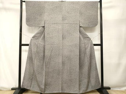 平和屋着物■上質な小紋　笹竹草花文　正絹　逸品　CABN7327ev