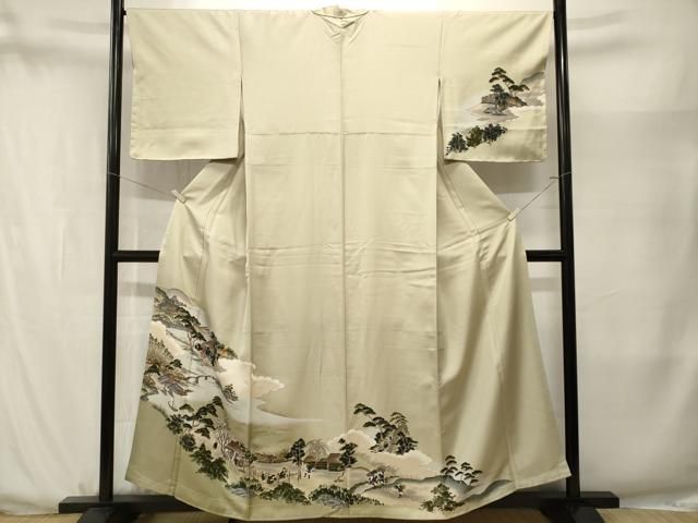 平和屋着物■訪問着　人物御所解文　反端付き　正絹　逸品　CABN7329ev