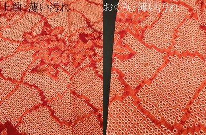 平和屋着物■豪華振袖　総絞り　草花文　正絹　逸品　CABN7344ev