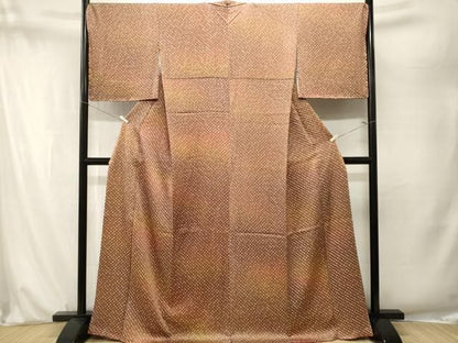平和屋着物■上質な小紋　総絞り　霞文　暈し染め　正絹　逸品　CABN7392ev