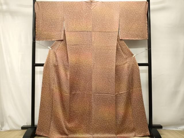 平和屋着物■上質な小紋　総絞り　霞文　暈し染め　正絹　逸品　CABN7392ev
