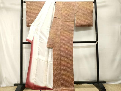平和屋着物■上質な小紋　総絞り　霞文　暈し染め　正絹　逸品　CABN7392ev