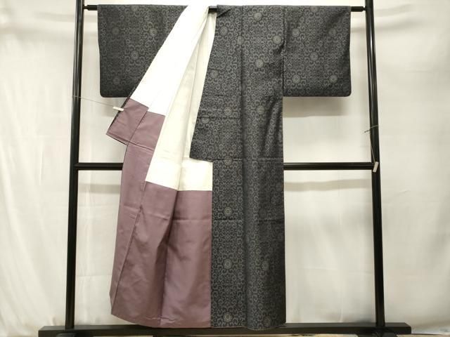 平和屋着物■本場大島紬　花唐草文　正絹　逸品　CABN7394ev