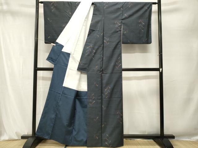 平和屋着物■本場大島紬　9マルキ　幾何学文　正絹　逸品　CABN7416ev