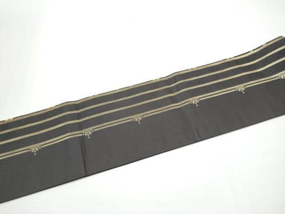 平和屋着物●九寸名古屋帯　七宝花文　正絹　逸品　CABN8040hy
