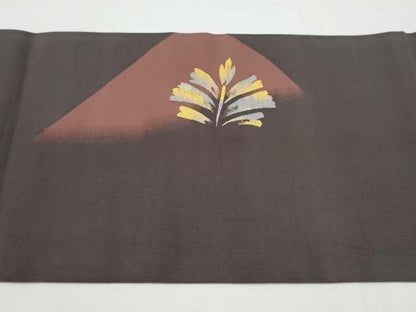 平和屋着物●爪搔き本綴れ　八寸名古屋帯　松葉文　金銀糸　正絹　逸品　CABN8056hy