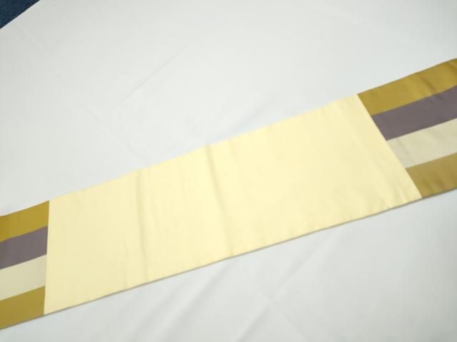 平和屋着物●西陣　川島織物　九寸名古屋帯　市松花文　金糸　正絹　逸品　CABN8058hy