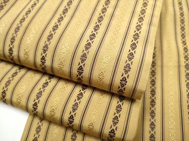 平和屋着物●本場筑前博多織　半幅帯　献上　正絹　逸品　CABN8096hy