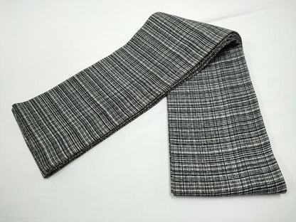 平和屋着物●半幅帯　格子柄　正絹　逸品　CABN8098hy