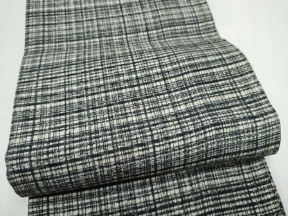 平和屋着物●半幅帯　格子柄　正絹　逸品　CABN8098hy