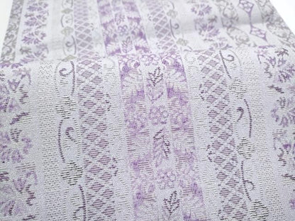 平和屋着物●両面　全通柄袋帯　草花間道　正絹　逸品　CABN8119hy