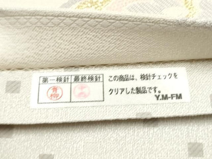 平和屋着物●両面　六通柄袋帯　更紗花唐草文　金糸　正絹　逸品　CABN8120hy