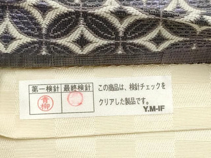 平和屋着物●西陣　京洛苑たはら謹製　六通柄袋帯　草花文　反端付き　正絹　逸品　CABN8133hy