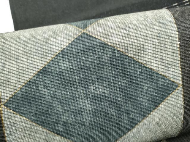 平和屋着物●螺鈿工芸作家　佐野正喜　太鼓柄袋帯　菱間道　金糸　正絹　逸品　CABN8136hy