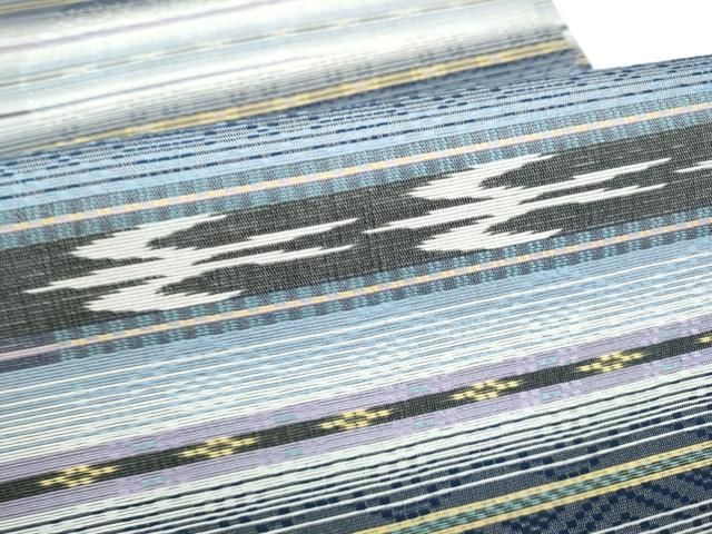 平和屋着物●全通柄袋帯　花織　横段飛鳥文　正絹　逸品　CABN8140hy
