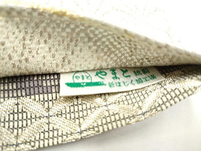 平和屋着物●両面　六通柄　京袋帯　兎　草花文　金糸　やまと誂製　正絹　逸品　CABN8147hy