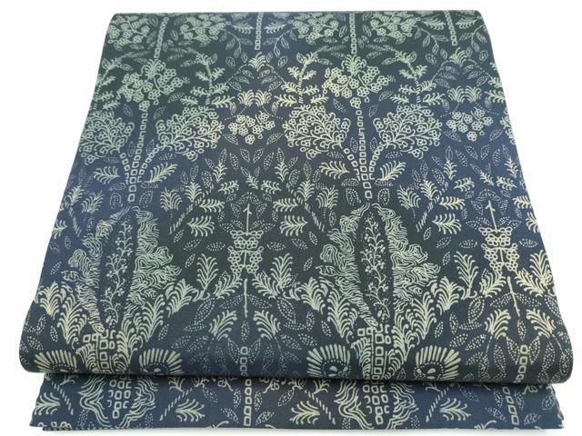 平和屋着物●両面　六通柄袋帯　草花文　正絹　逸品　CABN8153hy