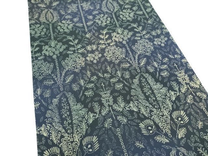 平和屋着物●両面　六通柄袋帯　草花文　正絹　逸品　CABN8153hy