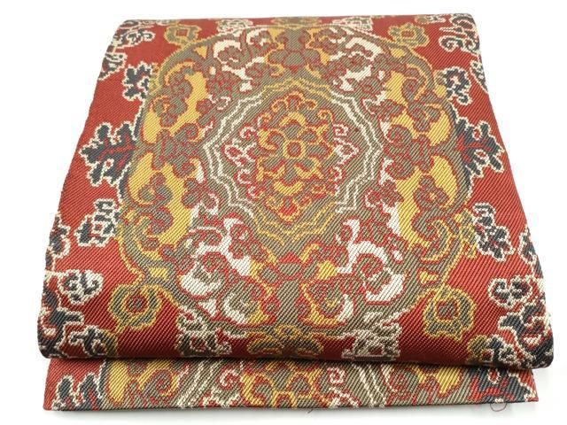 平和屋着物●龍村平蔵製　全通柄　本袋帯　鏡裏錦　正絹　逸品　CABN8159hy