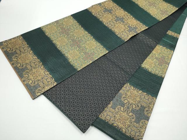平和屋着物●紋屋井関　御寮織　六通柄袋帯　花唐草文　金糸　正絹　逸品　CABN8161hy