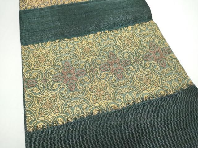 平和屋着物●紋屋井関　御寮織　六通柄袋帯　花唐草文　金糸　正絹　逸品　CABN8161hy