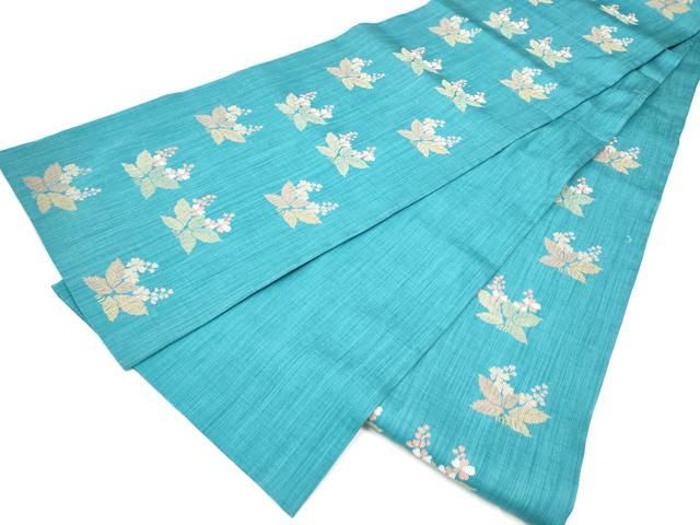 平和屋着物●六通柄　本袋帯　草花文　金糸　正絹　逸品　CABN8164hy