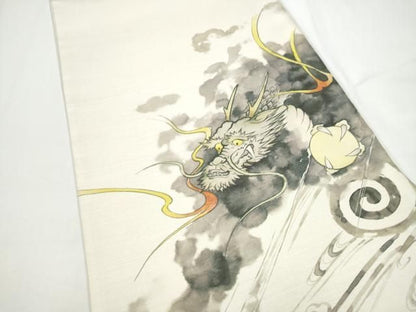 平和屋着物●太鼓柄袋帯　手描き　龍　正絹　逸品　CABN8168hy