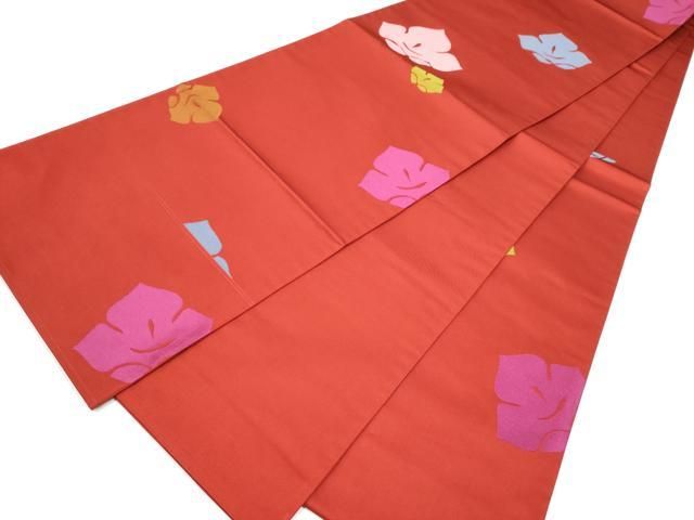 平和屋着物●世界的人形師　辻村寿三郎　ジュサブロー　六通柄袋帯　舞花文　正絹　逸品　CABN8209hy