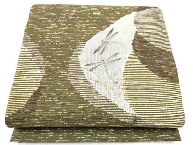 平和屋着物●太鼓柄袋帯　トンボ　正絹　逸品　CABN8214hy
