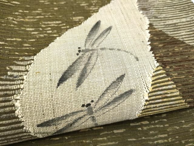 平和屋着物●太鼓柄袋帯　トンボ　正絹　逸品　CABN8214hy