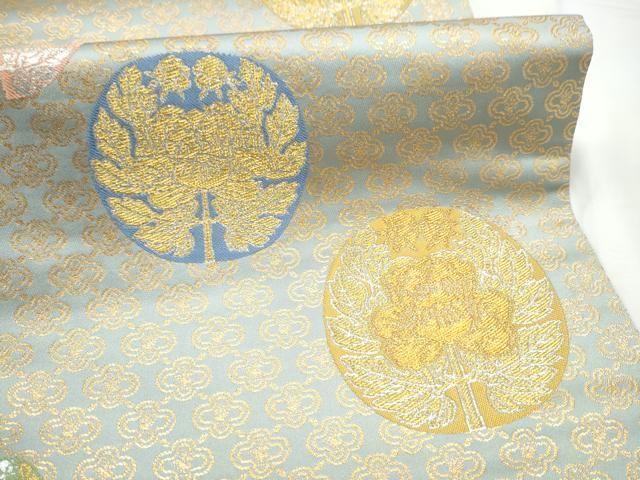 平和屋着物●龍村晋謹製　全通柄袋帯　近衛富貴文錦　金銀糸　正絹　逸品　CABN8215hy
