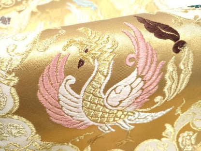 平和屋着物●皇室・伊勢神宮御用　御御帯　山口美術織物　山口弘躬　六通柄袋帯　天平思暮　金銀糸　正絹　逸品　CABN8225hy