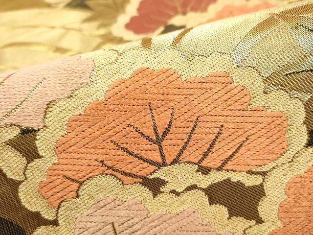 平和屋着物●西陣　川島織物　六通柄　本袋帯　松　金糸　正絹　逸品　CABN8230hy