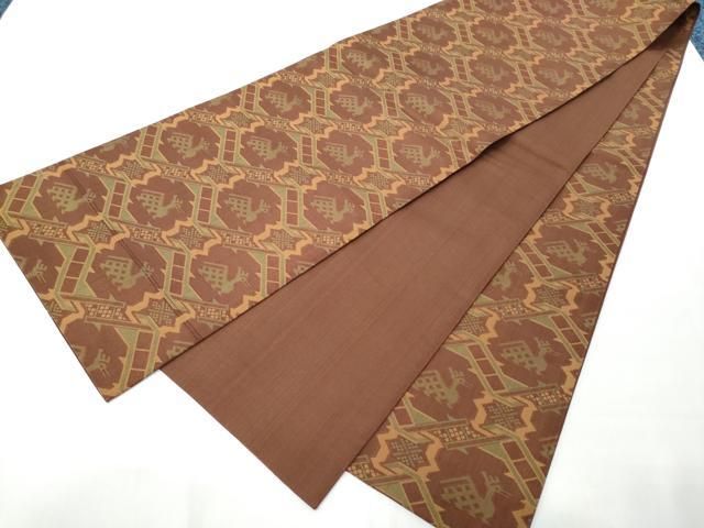 平和屋着物●全通柄袋帯　有栖川錦　正絹　逸品　CABN8261hy