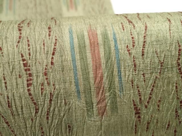 平和屋着物●菅原工房　菅原結作　漢方染紬　両面　全通柄袋帯　絞り　霞文　正絹　逸品　CABN8263hy