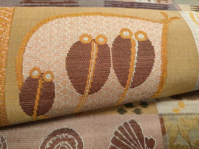平和屋着物●全通柄袋帯　いろは歌　陶器　正絹　逸品　CABN8265hy