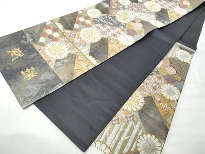 平和屋着物●西陣　京藝謹製　六通柄袋帯　唐織　御瑞　金糸　正絹　逸品　CABN8272hy