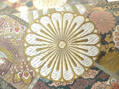 平和屋着物●西陣　京藝謹製　六通柄袋帯　唐織　御瑞　金糸　正絹　逸品　CABN8272hy