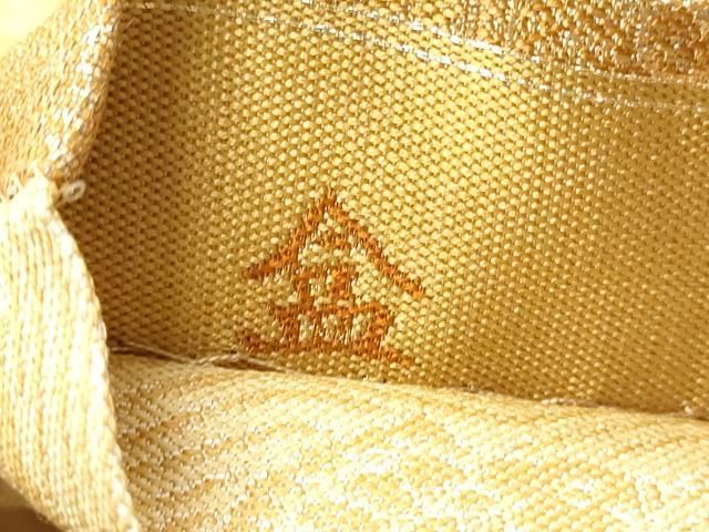 平和屋着物●六通柄袋帯　花丸文　金糸　正絹　逸品　CABN8293hy