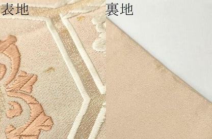 平和屋着物●六通柄袋帯　本綴れ唐織　蜀江花文　金糸　正絹　逸品　CABN8299hy