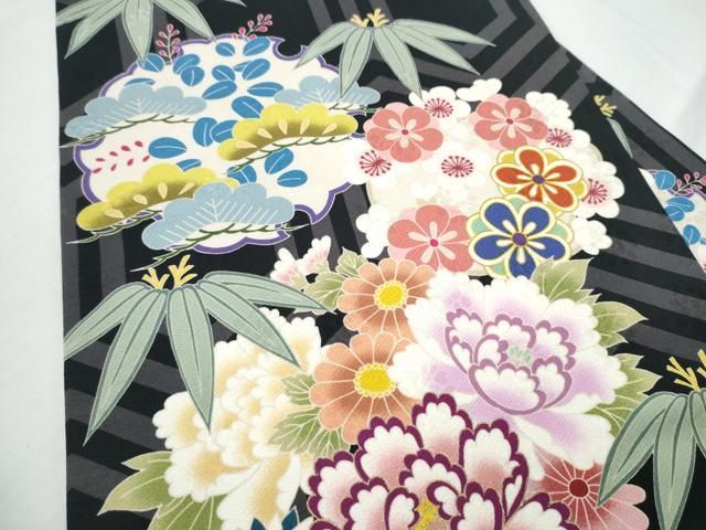 平和屋着物●九寸名古屋帯　雪輪松竹梅　金彩　正絹　逸品　CABN8309hy
